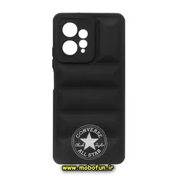 قاب گوشی Redmi Note 12 4G شیائومی سیلیکون ژله ای پافر PC زیر بسته محافظ لنز دار طرح ALL STAR رنگ مشکی کد 245