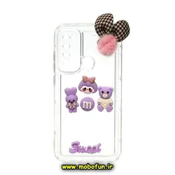 قاب گوشی Xiaomi Redmi Note 8 - Redmi Note 8 2021 شیائومی طرح شفاف ژله ای سه بعدی برجسته عروسکی SWEET محافظ لنز دار پام پام یاسی کد 911