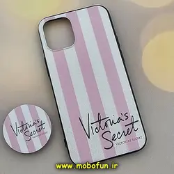 قاب گوشی iPhone 12 Mini آیفون فانتزی سوزنی برجسته طرح ویکتوریا سکرت آنجل پاپ سوکت دار کد 129