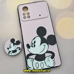 قاب گوشی Poco X4 Pro 5G شیائومی فانتزی سوزنی برجسته طرح میکی موس پاپ سوکت دار محافظ لنز دار کد 687