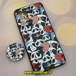 قاب گوشی Galaxy A33 5G سامسونگ فانتزی سوزنی برجسته طرح پاندا پاپ سوکت دار محافظ لنزدار کد 584