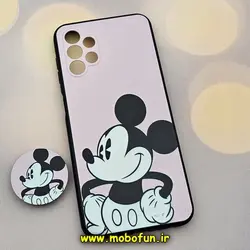 قاب گوشی Galaxy A13 4G سامسونگ فانتزی سوزنی برجسته میکی موس پاپ سوکت دار محافظ لنزدار کد 760