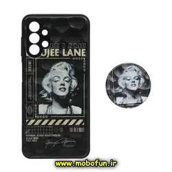 قاب گوشی Galaxy A13 4G سامسونگ شش ضلعی طرح دار مریلین Marilyn محافظ لنز دار پاپ سوکت دار کد 778