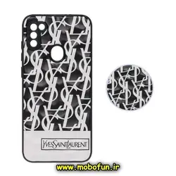 قاب گوشی Galaxy A11 - Galaxy M11 سامسونگ شش ضلعی طرح دار ایو سن لوران YSL محافظ لنز دار پاپ سوکت دار کد 715