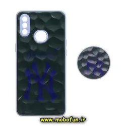 قاب گوشی Galaxy A10S سامسونگ شش ضلعی طرح دار نیویورک NY محافظ لنز دار پاپ سوکت دار کد 686