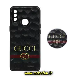 قاب گوشی Galaxy A10S سامسونگ شش ضلعی طرح دار گوچی GUCCI محافظ لنز دار پاپ سوکت دار کد 682
