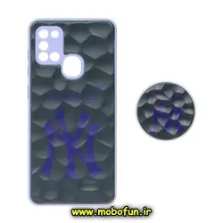 قاب گوشی Galaxy A21S سامسونگ شش ضلعی طرح دار نیویورک NY محافظ لنز دار پاپ سوکت دار کد 811