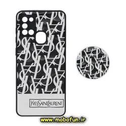 قاب گوشی Galaxy A21S سامسونگ شش ضلعی طرح دار ایو سن لوران YSL محافظ لنز دار پاپ سوکت دار کد 807