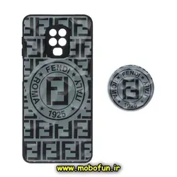 قاب گوشی Redmi Note 9S - Redmi Note 9 Pro شیائومی شش ضلعی طرح دار فندی FENDI محافظ لنز دار پاپ سوکت دار کد 1017