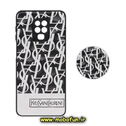 قاب گوشی Redmi Note 9S - Redmi Note 9 Pro شیائومی شش ضلعی طرح دار ایو سن لوران YSL محافظ لنز دار پاپ سوکت دار کد 1009