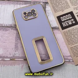 قاب گوشی Poco X3 - Poco X3 NFC - Poco X3 Pro شیائومی طرح ژله ای مای کیس مگ سیف Magsafe گلد لاین دور طلایی محافظ لنز دار شیشه ای یاسی کد 1532