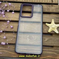 قاب گوشی Poco X5 - Redmi Note 12 4G - Redmi Note 12 5G شیائومی اورجینال متال کیس Metal پیکسل Pixel طرح پشت طلق شفاف دور سیلیکونی بنفش کد 230