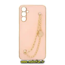 قاب گوشی Galaxy A14 4G - Galaxy A14 5G سامسونگ طرح مای کیس گلد لاین لاکچری دستبندی کارتیر محافظ لنز دار گلبهی کد 672