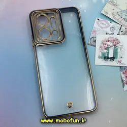 قاب گوشی Honor X7A آنر طرح الکتروپلیتینگ ژله ای شفاف محافظ لنز دار سرمه ای کد 32
