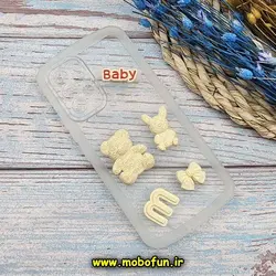 قاب گوشی Galaxy A53 سامسونگ طرح ژله ای شفاف بالشتی سه بعدی عروسکی محافظ لنز دار بی رنگ کد 838