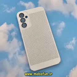 قاب گوشی Galaxy A34 سامسونگ طرح توری ساده Q SERIES محافظ لنزدار گلسی سفید کد 599