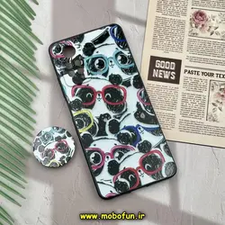 قاب گوشی Redmi Note 11 Pro 4G Global - Redmi Note 11 Pro 5G Global - Redmi Note 11E Pro 5G - Redmi Note 12 Pro 4G شیائومی فانتزی سوزنی برجسته طرح پاندا پاپ سوکت دار محافظ لنز دار کد 1061
