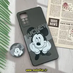 قاب گوشی Redmi Note 11 Pro 4G Global - Redmi Note 11 Pro 5G Global - Redmi Note 11E Pro 5G - Redmi Note 12 Pro 4G شیائومی فانتزی سوزنی برجسته طرح میکی موس پاپ سوکت دار محافظ لنز دار کد 1059