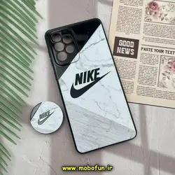 قاب گوشی Galaxy A73 5G سامسونگ فانتزی سوزنی برجسته طرح نایکی NIKE پاپ سوکت دار محافظ لنز دار کد 873