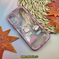 قاب گوشی Galaxy A14 4G - Galaxy A14 5G سامسونگ طرح ژله ای شفاف بالشتی سه بعدی عروسکی محافظ لنز دار صورتی کد 819