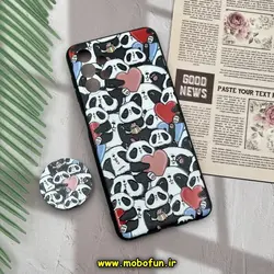 قاب گوشی Galaxy A13 4G سامسونگ فانتزی سوزنی برجسته طرح پاندا پاپ سوکت دار محافظ لنزدار کد 921