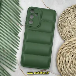 قاب گوشی Galaxy A15 سامسونگ سیلیکون ژله ای پافر PC زیر بسته محافظ لنز دار سبز کد 108