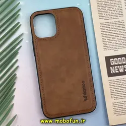 قاب گوشی iPhone 12 Mini آیفون اورجینال برند DADOO دادوو 2025 طرح دوخت HARD چرمی عسلی کد 141