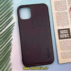 قاب گوشی iPhone 11 آیفون اورجینال برند DADOO دادوو 2025 طرح دوخت HARD چرمی بنفش کد 692