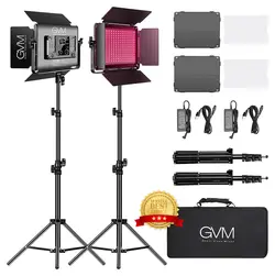 نور سینمایی حرفه ای GVM مدل GVM 880RS RGB LED Studio 2-Video-Light-Kit