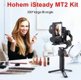 تثبیت‌کننده لرزشگیر گیمبال hohem iSteady MT2 برای دوربین و گوشی‌های هوشمند، گیمبال 3 محوره ارتقا یافته 2023، ردیاب هوش مصنوعی با نور پرکن/CCT/RGB، گیمبال برای آیفون 14 و 15 پرو مکس و اندروید، تثبیت‌کننده تلفن برای ضبط ویدیو