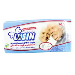 دستمال مرطوب بزرگسال لوسین بسته 90 عددی | LUSIN - طاوس طب