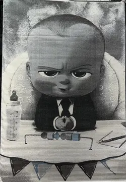 گبه فانتزی 340 شانه طرح بچه عصبانی
