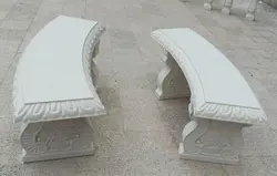 نیمکت بتنی طرح هلالی ابعاد 40*120 سانتیمتر کد S130