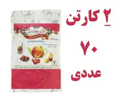 پک 140 عددی چای بهشت دمنوش میوه ای با طعم ترش و شیرین بسته بندی پاکت 200 گرم