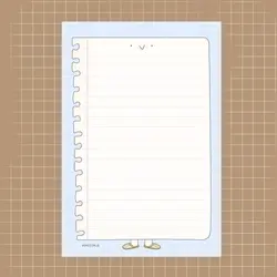 برگه یادداشت دمپایی ابری