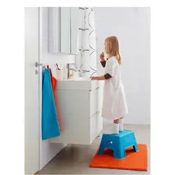 چهارپایه کودک ایکیا رنگ آبی BOLMEN