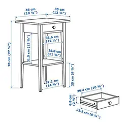 میز پاتختی ایکیا HEMNES