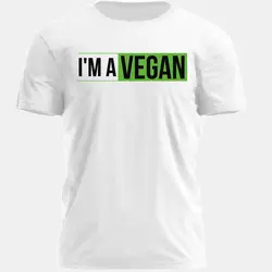 تیشرت پنبه I'M A VEGAN مخصوص وگان ها و گیاه خواران