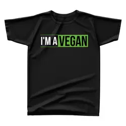 تیشرت پنبه I'M A VEGAN مخصوص وگان ها و گیاه خواران