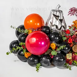 باکس گل هالووین با کدو تنبل و بادکنک :: ارسال فوری در محل