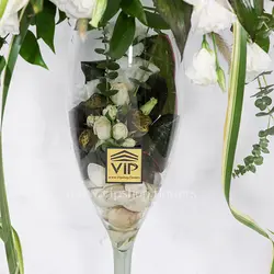 جام گل شیشه ای آنتوریوم | گل فروشی آنلاین VIP Shop