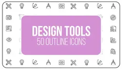 Videohive Design Tools - 50 Thin Line Icons 23150962