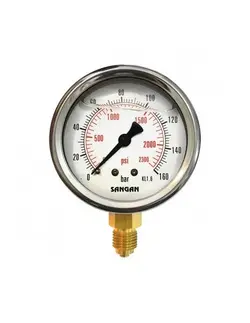 مانومتر سنگان صنعت برنجی عمودی صفحه 6 سانت مدل PG4/A