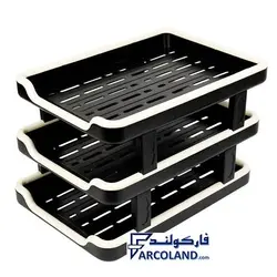 کازیه پلاستیکی سه طبقه مدل ER-3 فارسا باکس | Letter Tray 3-Layer File Holder Data Shelf Storage Farsa Box - فروشگاه اینترنتی فارکولند