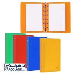 دفترچه یادداشت کلاسوری قفل دار فلزی پاپکو کد NB638 | برگ 120 | 6 سوراخ | طلقی - فروشگاه اینترنتی فارکولند
