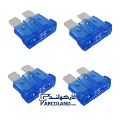 فیوز خودرو دو شاخ ژاپنی اصل 15 آمپر آبی رالیا Raliya کد R4226 | بسته 4 عددی | بزرگ - فروشگاه اینترنتی فارکولند