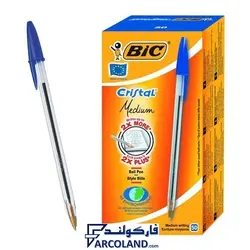 خودکار 1 میلی متری بیک سری کریستال بسته 50 عددی | BIC Cristal - فروشگاه اینترنتی فارکولند