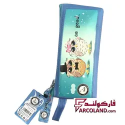 جامدادی یونی فای کد 2-1614 طرح جغد آبی رنگ | Unify pencil case | تک زیپ - فروشگاه اینترنتی فارکولند