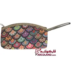 جامدادی پارچه ای متین کد 305 طرح سنتی جاجیم | Matin pencil case | تک زیپ - فروشگاه اینترنتی فارکولند