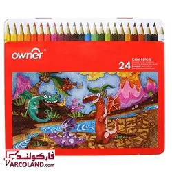 مداد رنگی 24 رنگ اونر مدل 141724 | جعبه فلزی | Owner colour pencil - فروشگاه اینترنتی فارکولند